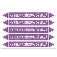 Značení potrubí, kyselina sírová dýmavá